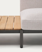 Load image into Gallery viewer, Sorells outdoor modular 5-seater corner sofa with beige upholstery and grey aluminium with teak tables 277 x 446cm FSC 100% - image 14