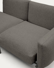 Load image into Gallery viewer, Sorells outdoor modular 3-seater sofa with grey upholstery and grey aluminium with teak table 341 x 113cm FSC 100% - image 9