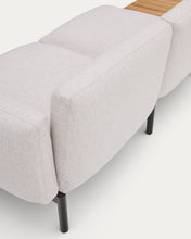 Load image into Gallery viewer, Sorells outdoor modular 3-seater sofa with beige upholstery and grey aluminium with teak table 341 x 113cm FSC 100% - image 8