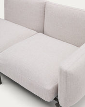 Load image into Gallery viewer, Sorells outdoor modular 3-seater sofa with beige upholstery and grey aluminium with teak table 341 x 113cm FSC 100% - image 9