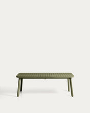 Load image into Gallery viewer, Izola extendable outdoor table in aluminium with green finish 220 (280) x 100cm