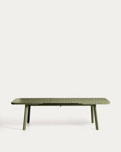Load image into Gallery viewer, Izola extendable outdoor table in aluminium with green finish 220 (280) x 100cm - image 2
