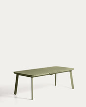 Load image into Gallery viewer, Izola extendable outdoor table in aluminium with green finish 220 (280) x 100cm - image 3