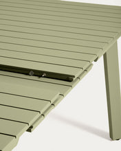 Load image into Gallery viewer, Izola extendable outdoor table in aluminium with green finish 220 (280) x 100cm - image 9
