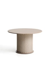 Load image into Gallery viewer, Sedalis taupe outdoor table in aluminium and rope cord Ø120cm - image 2