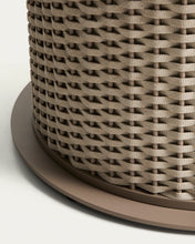 Load image into Gallery viewer, Sedalis taupe outdoor table in aluminium and rope cord Ø120cm - image 5