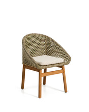 Load image into Gallery viewer, Olbia chair in synthetic rattan and FSC 100% solid teak wood
