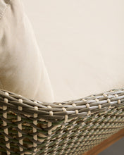 Load image into Gallery viewer, Olbia double sun lounger in synthetic rattan and FSC 100% solid teak wood - image 6
