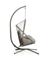 Load image into Gallery viewer, Livadi hanging armchair in steel and taupe rope cord - image 3