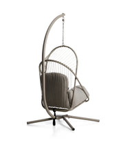 Load image into Gallery viewer, Livadi hanging armchair in steel and taupe rope cord - image 4