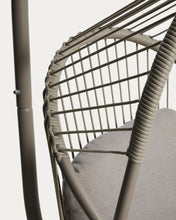 Load image into Gallery viewer, Livadi hanging armchair in steel and taupe rope cord - image 8