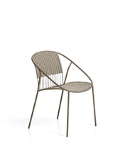 Load image into Gallery viewer, Atrani stackable outdoor chair in galvanised steel and taupe rope