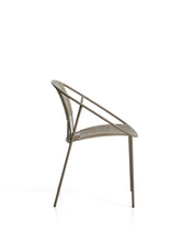 Load image into Gallery viewer, Atrani stackable outdoor chair in galvanised steel and taupe rope - image 2