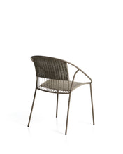 Load image into Gallery viewer, Atrani stackable outdoor chair in galvanised steel and taupe rope - image 3