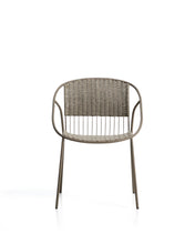 Load image into Gallery viewer, Atrani stackable outdoor chair in galvanised steel and taupe rope - image 4