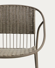 Load image into Gallery viewer, Atrani stackable outdoor chair in galvanised steel and taupe rope - image 8