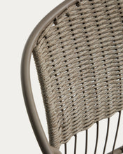 Load image into Gallery viewer, Atrani stackable outdoor chair in galvanised steel and taupe rope - image 9