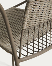Load image into Gallery viewer, Atrani stackable outdoor chair in galvanised steel and taupe rope - image 10