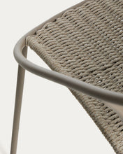 Load image into Gallery viewer, Atrani stackable outdoor chair in galvanised steel and taupe rope - image 11