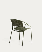 Load image into Gallery viewer, Atrani stackable outdoor chair in galvanised steel and green rope - image 3