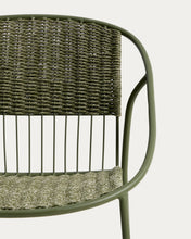 Load image into Gallery viewer, Atrani stackable outdoor chair in galvanised steel and green rope - image 8