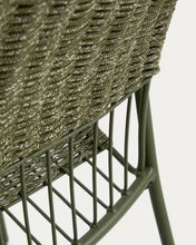 Load image into Gallery viewer, Atrani stackable outdoor chair in galvanised steel and green rope - image 9
