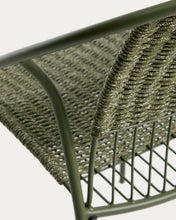 Load image into Gallery viewer, Atrani stackable outdoor chair in galvanised steel and green rope - image 10