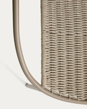 Load image into Gallery viewer, Stackable Atrani armchair in galvanized steel and taupe rope - image 11