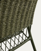 Load image into Gallery viewer, Atrani stackable armchair in galvanized steel and green rope - image 5