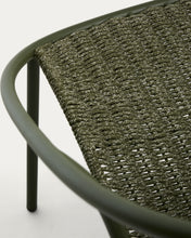 Load image into Gallery viewer, Atrani stackable armchair in galvanized steel and green rope - image 7