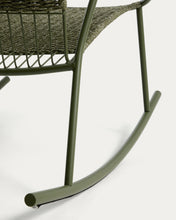 Load image into Gallery viewer, Atrani rocking chair in galvanized steel and green rope - image 8
