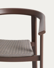 Load image into Gallery viewer, Erice stackable outdoor chair in aluminium and brown rope - image 9
