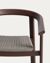 Load image into Gallery viewer, Erice stool in aluminium and brown rope cord 65cm - image 7