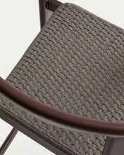 Load image into Gallery viewer, Erice stool in aluminium and brown rope cord 65cm - image 11