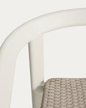 Load image into Gallery viewer, Erice stool in aluminium and ecru rope cord 65cm - image 12