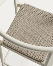 Load image into Gallery viewer, Erice stool in aluminium and ecru rope cord 75cm - image 10