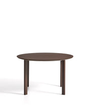 Load image into Gallery viewer, Erice round table in aluminium and brown tempered glass Ø120 cm