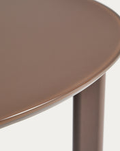Load image into Gallery viewer, Erice round table in aluminium and brown tempered glass Ø120 cm - image 6