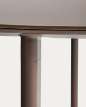 Load image into Gallery viewer, Erice round table in aluminium and brown tempered glass Ø120 cm - image 7