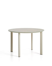 Load image into Gallery viewer, Erice round table in aluminium and ecru tempered glass Ø120 cm