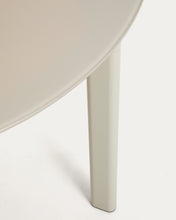 Load image into Gallery viewer, Erice round table in aluminium and ecru tempered glass Ø120 cm - image 4
