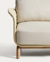 Load image into Gallery viewer, Alipa 2-seater sofa in solid acacia wood and ecru rope cord 165 cm FSC 100% - image 6