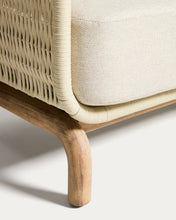 Load image into Gallery viewer, Alipa 2-seater sofa in solid acacia wood and ecru rope cord 165 cm FSC 100% - image 7