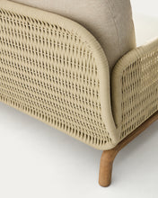 Load image into Gallery viewer, Alipa 2-seater sofa in solid acacia wood and ecru rope cord 165 cm FSC 100% - image 10