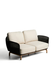 Load image into Gallery viewer, Alipa 2-seater sofa in solid acacia wood and dark grey rope cord 165 cm FSC 100% - image 2