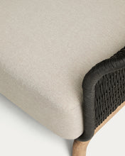 Load image into Gallery viewer, Alipa 2-seater sofa in solid acacia wood and dark grey rope cord 165 cm FSC 100% - image 7