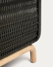 Load image into Gallery viewer, Alipa 2-seater sofa in solid acacia wood and dark grey rope cord 165 cm FSC 100% - image 8
