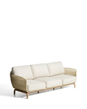 Load image into Gallery viewer, Alipa 3-seater sofa in solid acacia wood and ecru rope cord 235 cm FSC 100% - image 2