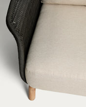 Load image into Gallery viewer, Alipa 3-seater sofa in solid acacia wood and dark grey rope cord 235 cm FSC 100% - image 8