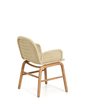 Load image into Gallery viewer, Alipa chair with armrests in FSC 100% solid acacia wood and ecru rope cord - image 3